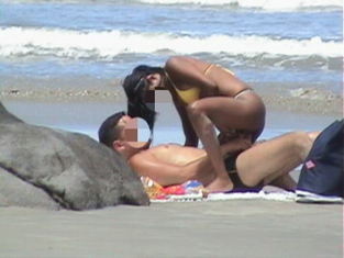 Sexo à milanesa - Flagras na Praia
